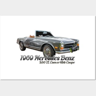 1969 Mercedes Benz 280 SL Convertible Coupe Posters and Art